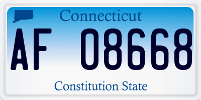 CT license plate AF08668