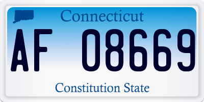 CT license plate AF08669