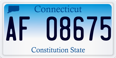 CT license plate AF08675
