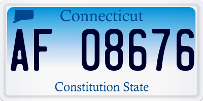 CT license plate AF08676