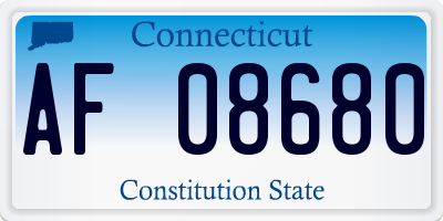 CT license plate AF08680