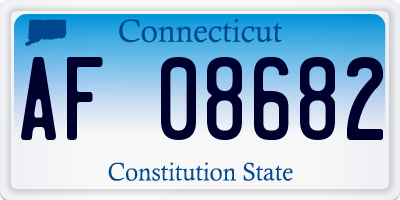 CT license plate AF08682