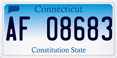CT license plate AF08683