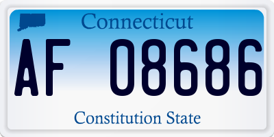 CT license plate AF08686