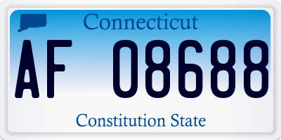 CT license plate AF08688