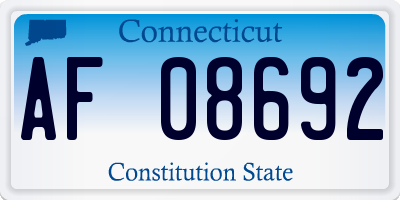 CT license plate AF08692