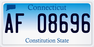 CT license plate AF08696