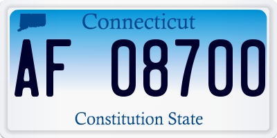 CT license plate AF08700