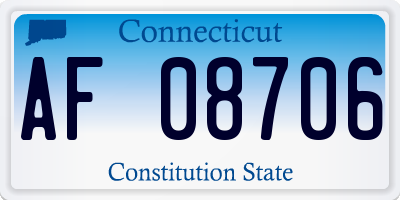 CT license plate AF08706
