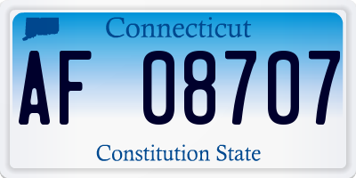 CT license plate AF08707