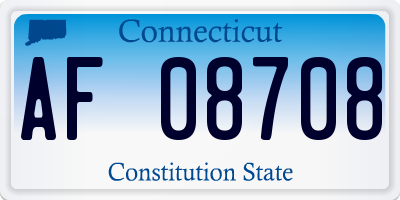 CT license plate AF08708