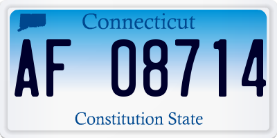 CT license plate AF08714