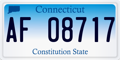 CT license plate AF08717