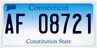 CT license plate AF08721