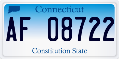 CT license plate AF08722