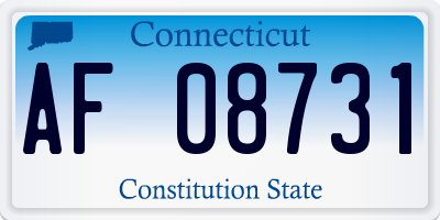CT license plate AF08731