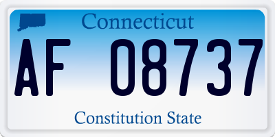 CT license plate AF08737