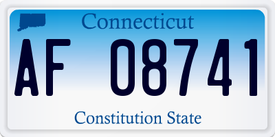 CT license plate AF08741