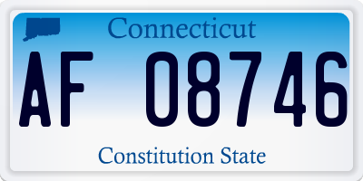 CT license plate AF08746
