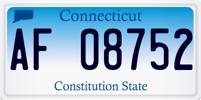 CT license plate AF08752