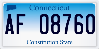 CT license plate AF08760