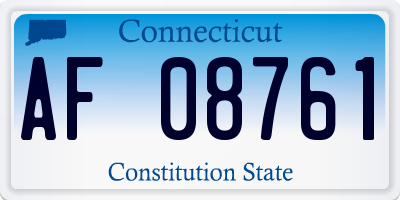 CT license plate AF08761