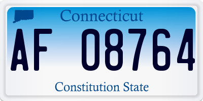 CT license plate AF08764