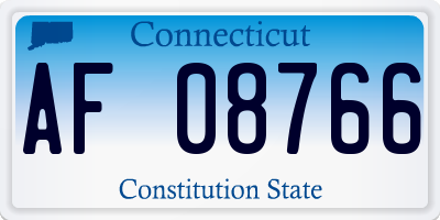 CT license plate AF08766