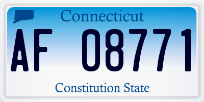 CT license plate AF08771
