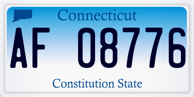 CT license plate AF08776