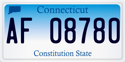 CT license plate AF08780