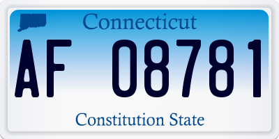CT license plate AF08781