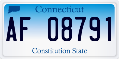 CT license plate AF08791