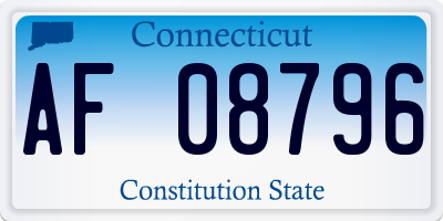 CT license plate AF08796