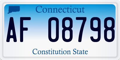 CT license plate AF08798