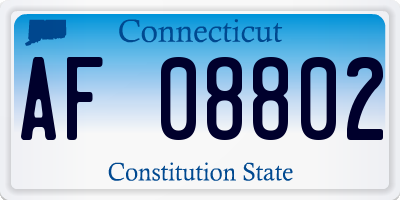 CT license plate AF08802