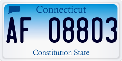 CT license plate AF08803