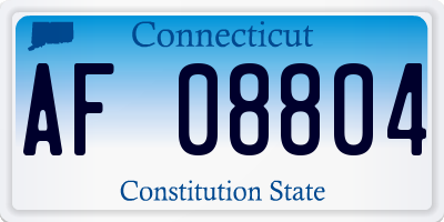 CT license plate AF08804
