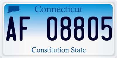 CT license plate AF08805