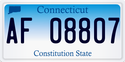 CT license plate AF08807