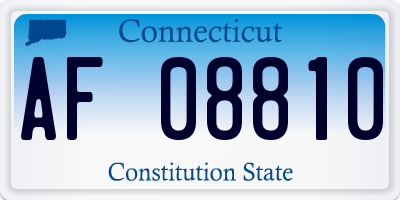 CT license plate AF08810