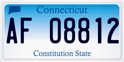 CT license plate AF08812