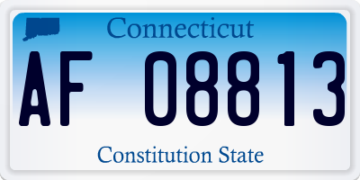 CT license plate AF08813