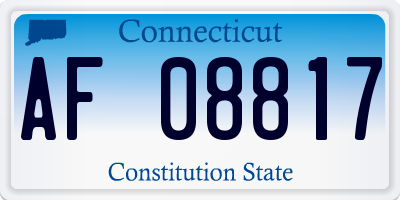 CT license plate AF08817