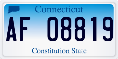 CT license plate AF08819