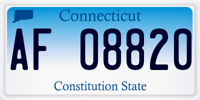 CT license plate AF08820
