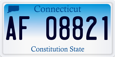 CT license plate AF08821