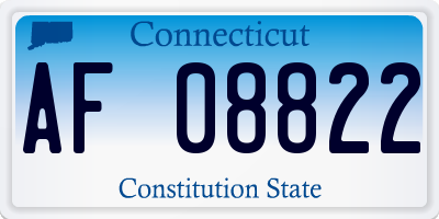 CT license plate AF08822