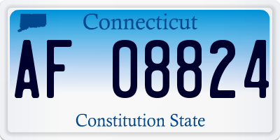 CT license plate AF08824