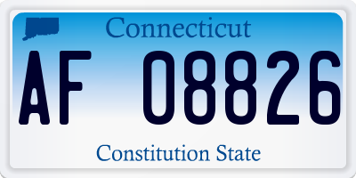 CT license plate AF08826
